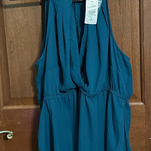Torrid Plus Size 1 (14-16) Teal Sleeveless Blouse NWT - Picture 1 of 5